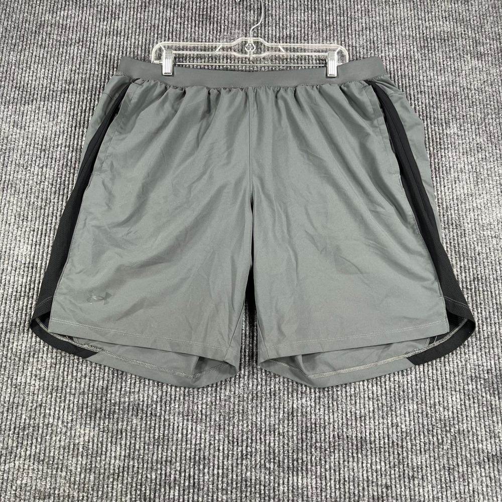 Under Armour Shorts Mens Size 2XL XXL Gray Fitted Athletic Active Drawstrings